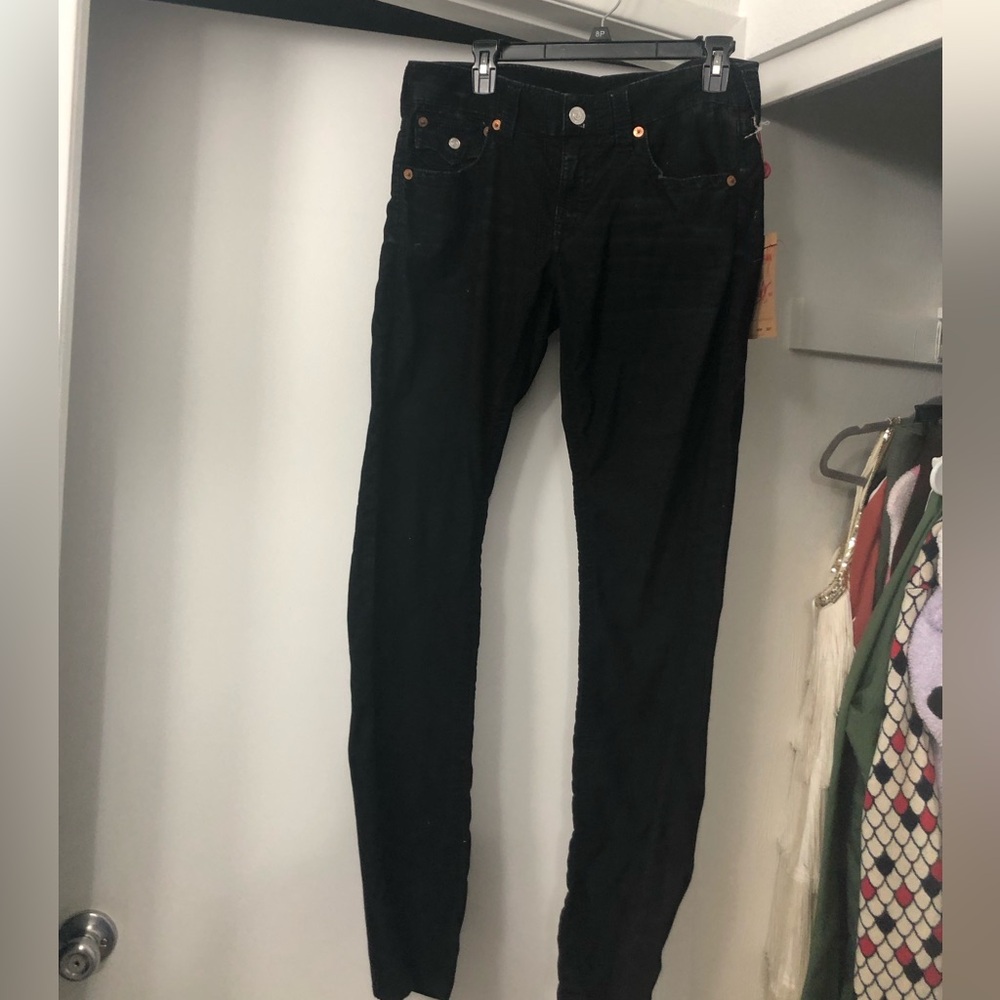 Vintage True Religion Ricky Relaxed Straight Corduroy Pants Men's Size 30 Blacks
